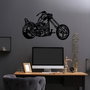Wallity Motorcycle Accesorio de Pared de Metal Negro